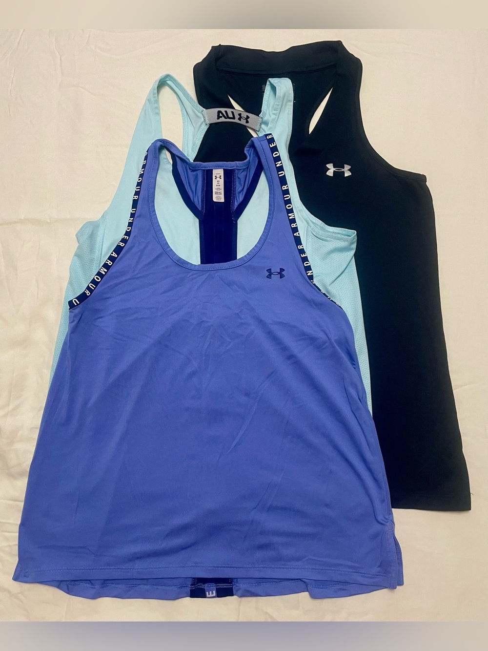 Bundle of 3 Under Armour HeatGear Racerback Tank Tops Size XS